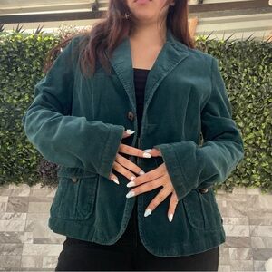 Green Corduroy Women's Jacket